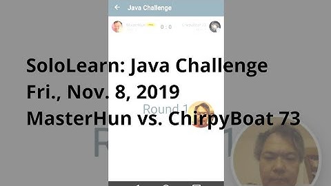 SoloLearn: Java Challenge | Fri., Nov. 8, 2019