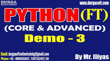 PYTHON (Fast Track) tutorials || Demo - 3 || by Mr. Iliyaz On 21-02-2025 @6:30AM IST