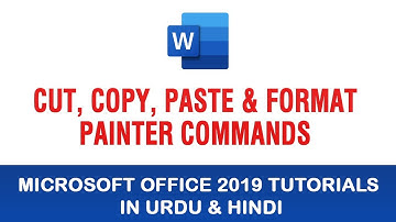 Microsoft Word Tutorial In Urdu & Hindi - Cut, Copy, Paste & Format Painter Commands