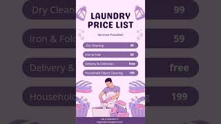 Dry Glow Laundry Price List And Offar