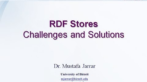 RDF Stores: Challenges and Solutions (Part 1/5)