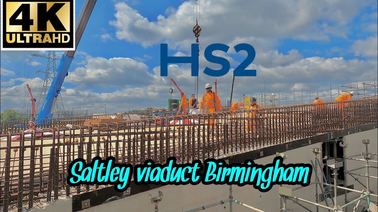 HS2 saltley viaduct Birmingham England 4K