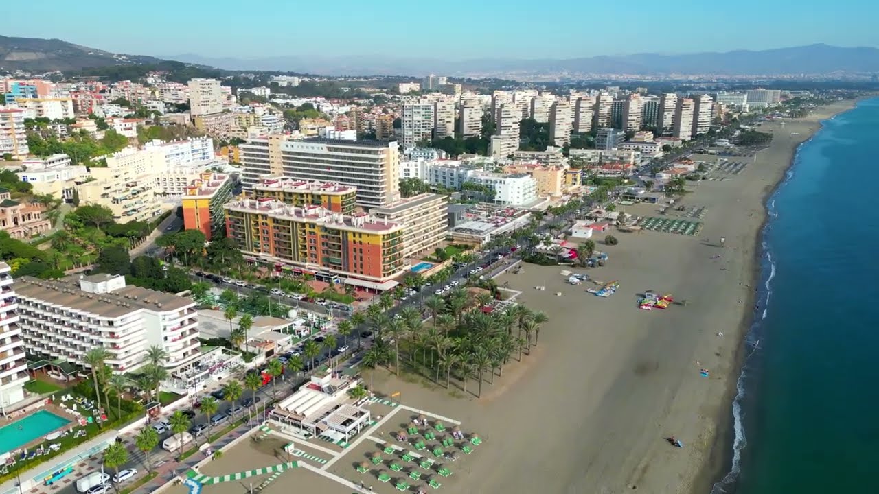 🇪🇦 4K drone view. Torremolinos. Costa del Sol, Spain.