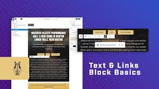 Falcetti Hall - Block Editing Basics for Text & Links