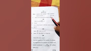 B.sc 2nd year Examination 2022 Mathmatics . Paper 2nd { Differential equation & integral transform}