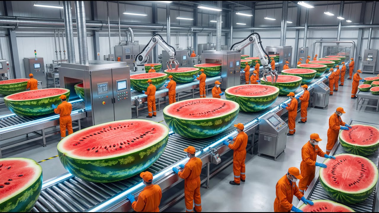 Inside a Modern Watermelon Processing Plant: From Whole Melons to Sweet ...