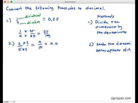 CV03 How to Convert Fractions to Decimals Part 1