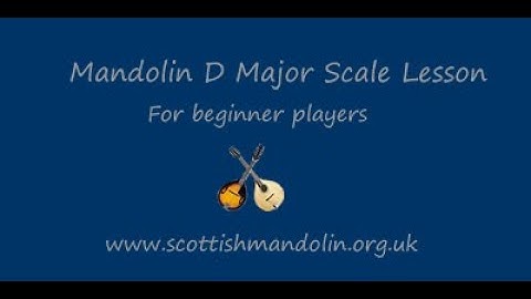 Beginner Mandolin Lesson: D Major Scale