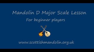 Beginner Mandolin Lesson: D Major Scale