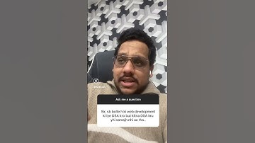 How much DSA for Web Development?  #coding #webdevelopment #motivation #dsa