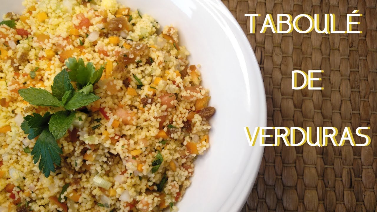 🧅Receta de TABULÉ de VERDURAS Crudas | Cómo hacer COUS-COUS o TABULÉ de manera RÁPIDA para Verano🍅