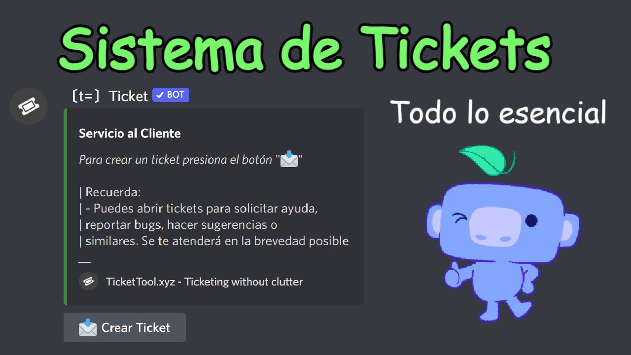Cómo hacer un SISTEMA de TICKETS en tu Servidor de Discord 2022 YouTube