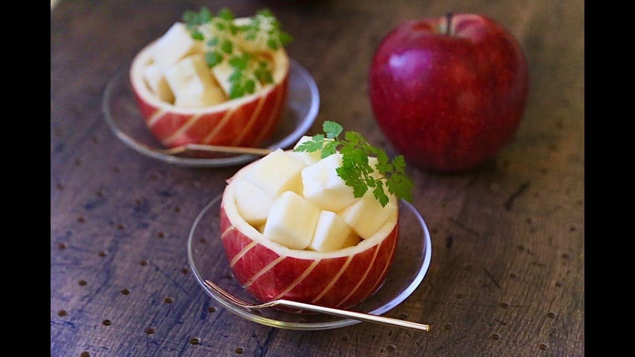 りんご１個でできる りんごの器 青森りんごで作ってみよう Youtube