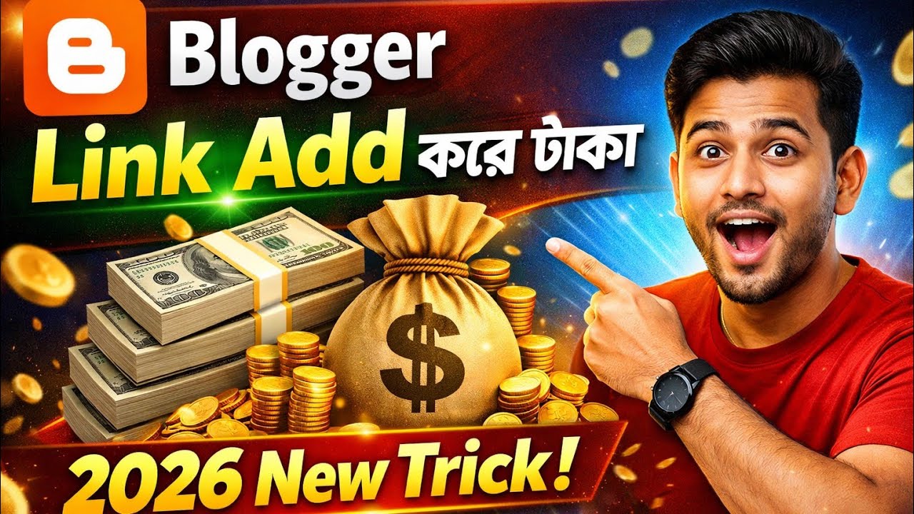 How to Add Link in Blogger & Earn Money 2026 | Blogger Link Income Bangla