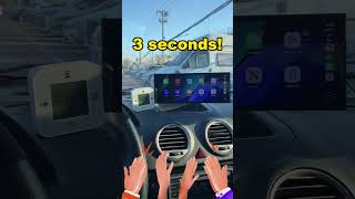 3-Second Wireless CarPlay Upgrade | Universal Portable Stereo Install | Before & After
