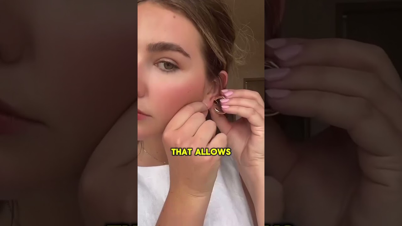 ✨Meet your new favorite hoops! Our best seller - Allie Hoops, features a unique rotating clip that m