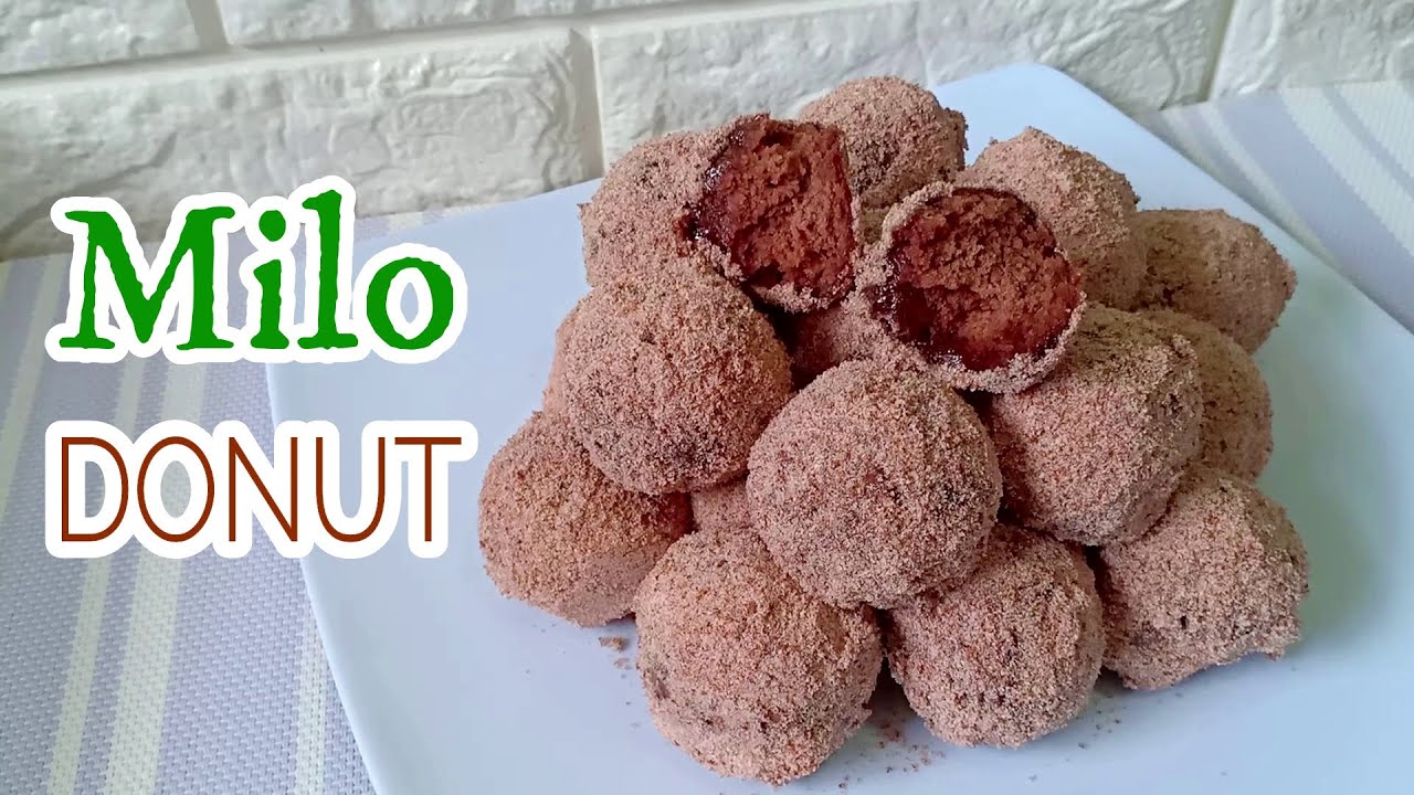 Milo Donut Without Yeast L How To Make Milo Donut Recipe L How To Make Donuts At Home Milo Youtube