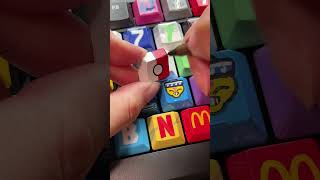 Drawing Pokemon ball on the keyboard 🎊 What's next? #art #tiktok #trending #shorts #pokemon #keycaps