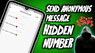 How To Send Someone Anonymous Text | Without Showing Orginal Number screenshot 5