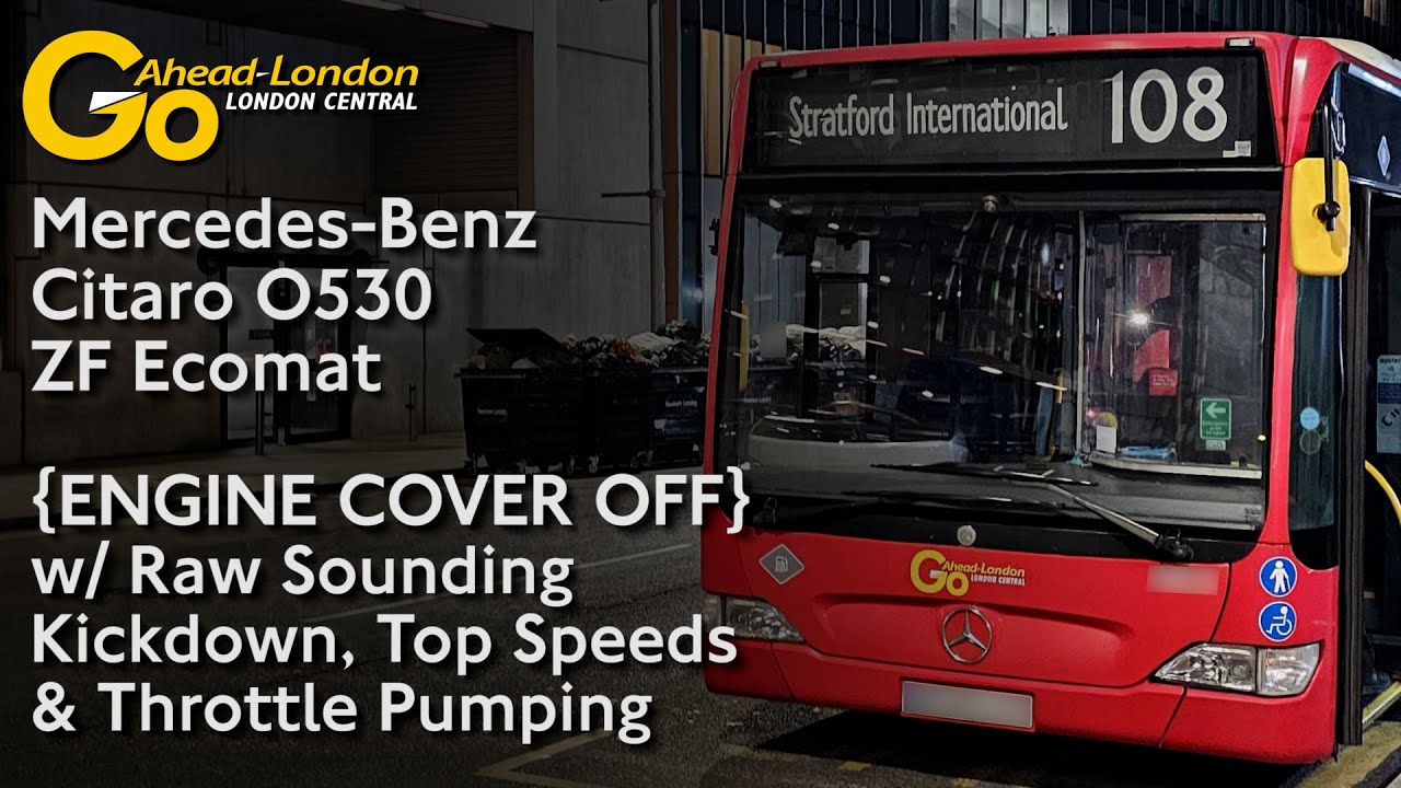 {ENGINE COVER OFF} Ex Go-Ahead London Citaro O530 ZF Ecomat w/ Raw Sounding Kickdown
