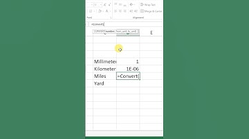 Convert Millimeter into Mile in Microsoft Excel #mile #excel #shorts