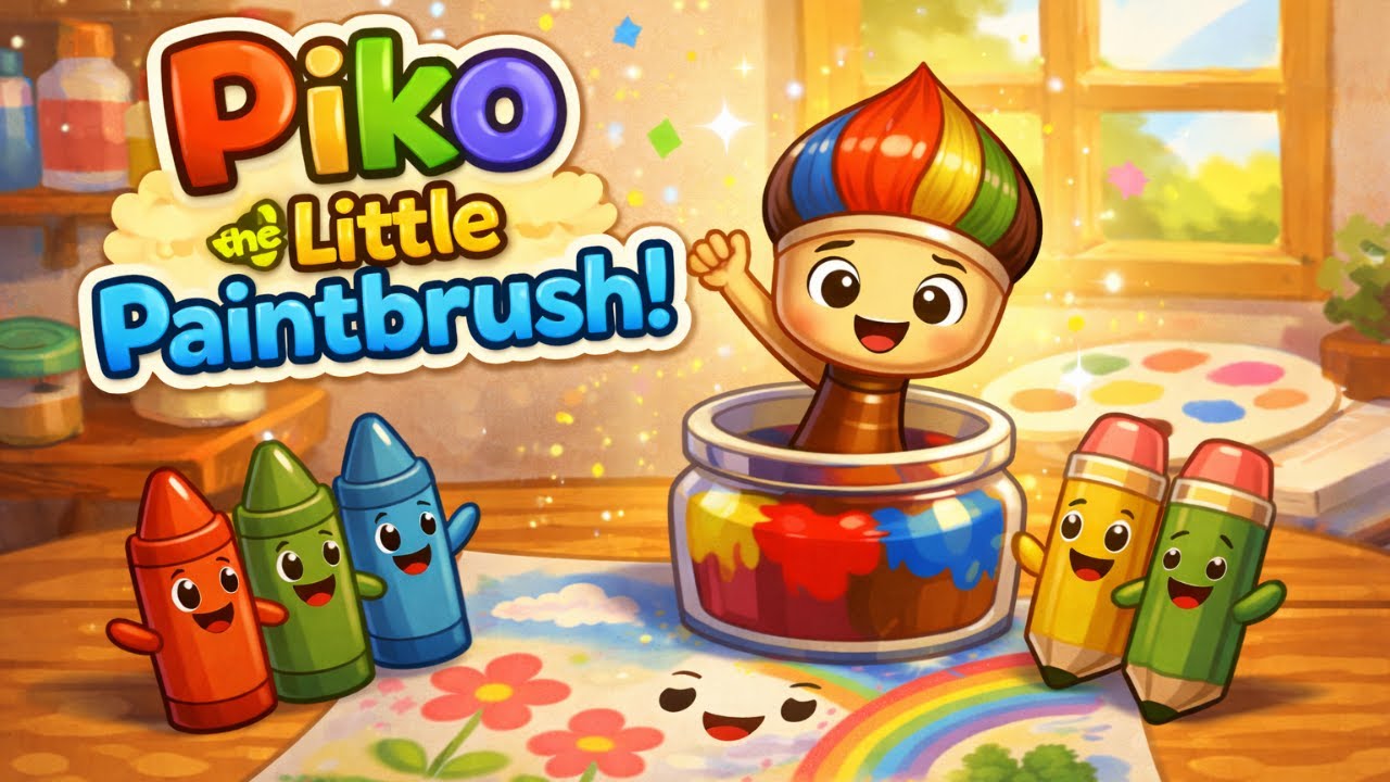 Piko the Little Paintbrush 🌈 | A Beautiful Kids Moral Story About Sharing | AppyTales