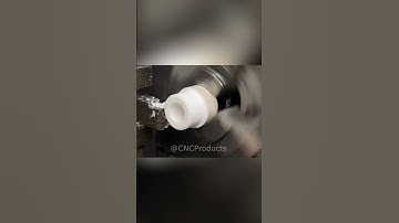 Processing a fluoroplastic blank for the manufacture of bushings on CNC #cnc #process #cncprocessing