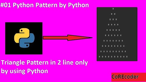 Python Pattern 01 || Isosceles Triangle pattern in Two line || Python class11