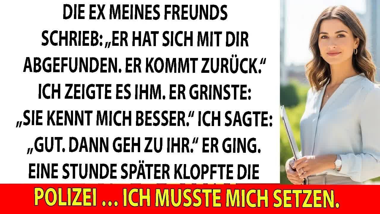 SEINE EX SCHRIEB MIR： „ER KEHRT ZU MIR ZURÜCK “ ICH ZEIGTE IHM DIE NACHRICHT SOFORT