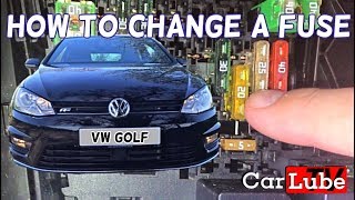 VW Golf Mk7 How too change a fuse / cigarette lighter 12v