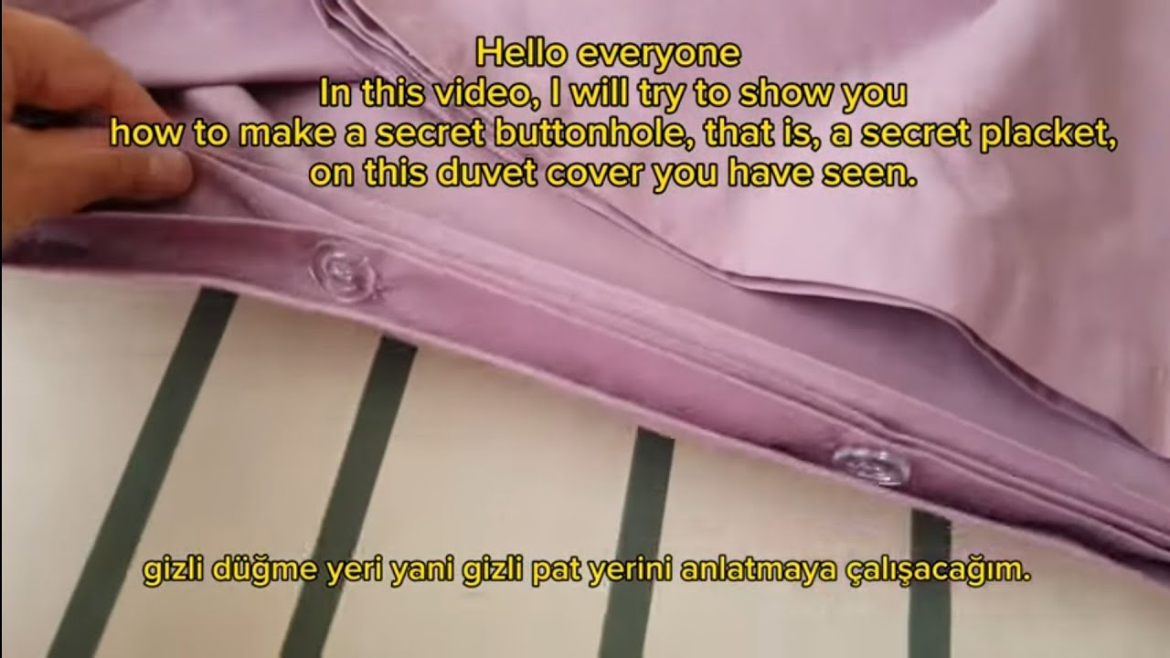 part1; pat yapımı/Çift Patlı gizli Düğmeli Nevresim dikimi /duvet cover with hidden buttons