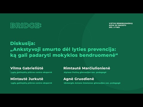 Ankstyvoji smurto dėl lyties prevencija: ką gali padaryti mokyklos bendruomenė