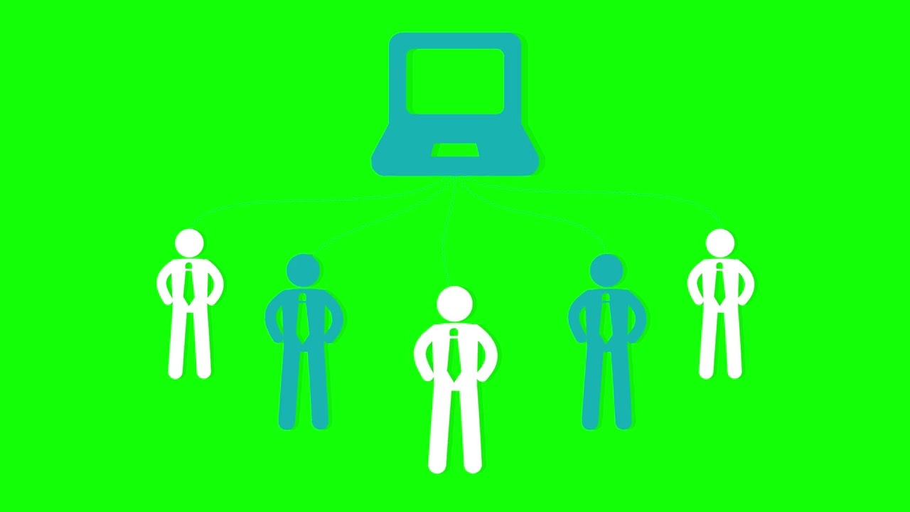 Data network connect icon green screen | animated icon green screen