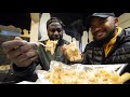 Jerk pretzel, Prez Fredo and Seafood fries at Pretzel Workz in South Philly [JL Jupiter tv]