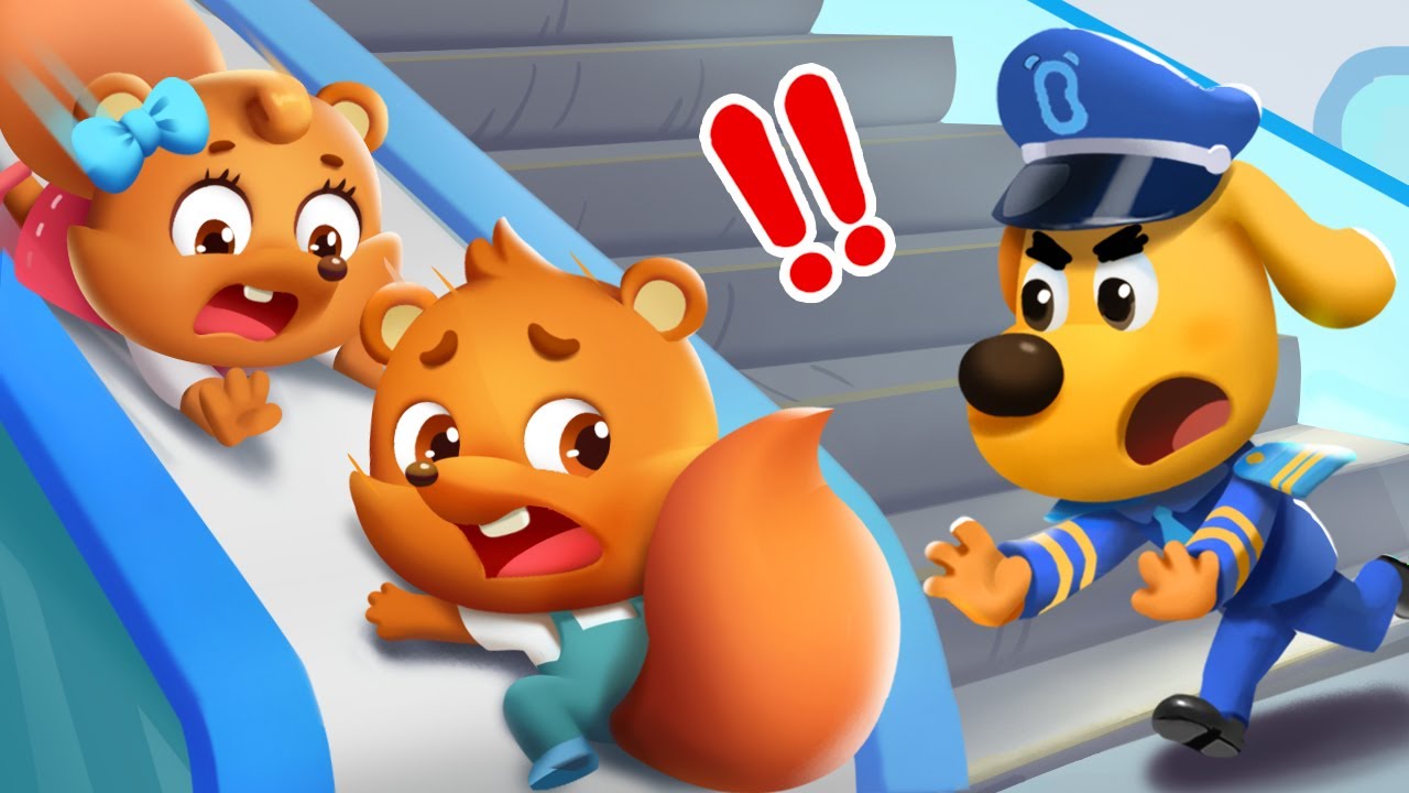 Escalator Safety Cartoon Police Cartoon Safety Cartoon Cartoon for Kids Sheriff Labrador