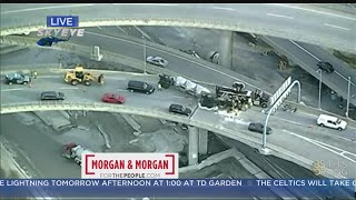 Truck Rolls Over On Tobin Bridge Ramp To I-93 South