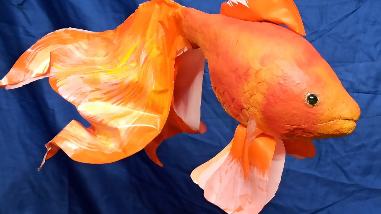 How to make goldfish out of a paper mache/ pulp YouTube