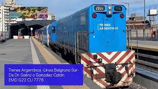 Trenes Argentinos Linea Belgrano Sur EMD G22CU SAENZCATAN DIC23