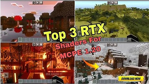 Top 3 Shaders For Minecraft PE 1.19 | RTX for minecraft pe 1.20 | 2023