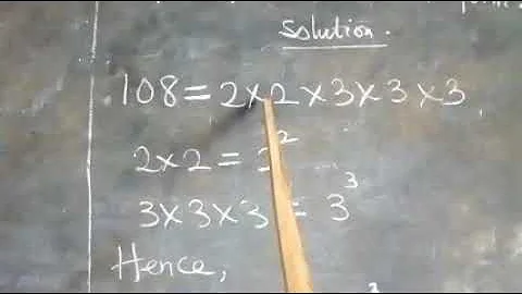 Express 108 as the product of its prime factors