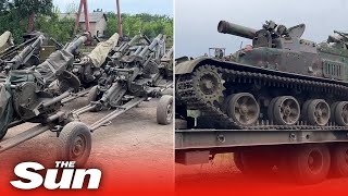 Wagner Mercenaries Hand Over Tanks And Artillery To Russian Forces