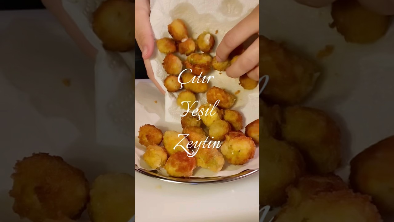 Çıtır yeşil zeytin 🫒 Hem pratik hem de lezzetli bir yancı🐣 #yemektarifleri #yemekönerisi