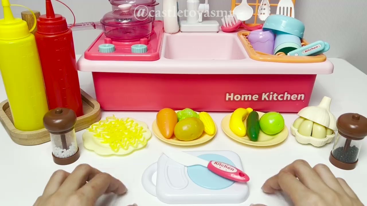 Toy ASMR - Cooking with Toys ASMR | Satisfying with Unboxing & Review Kitchen Playset [ No Talking ]