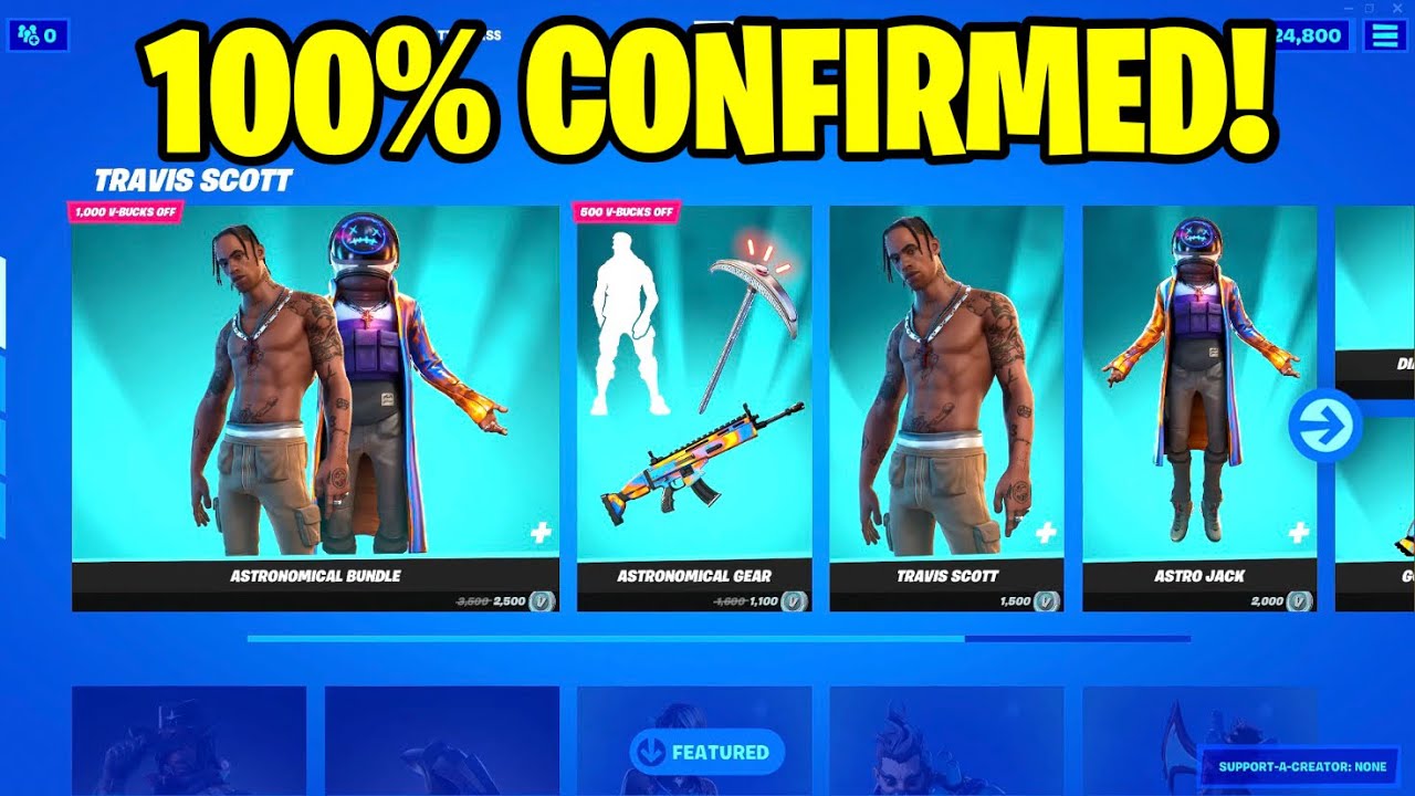 TRAVIS SCOTT SKIN RETURN RELEASE DATE in Fortnite Item Shop! (Travis