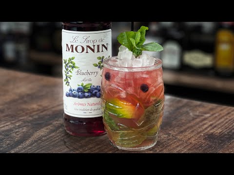 Check out this amazing BLUEBERRY & VANILLA Mojito with Spiced Rum!
