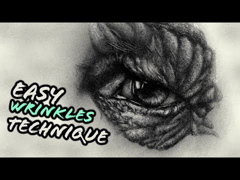 How To Draw Wrinkles Using Skin Texture In Graphite Pencil | Easy Artist Tutorial