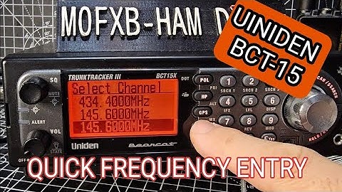 UNIDEN BCT15 - EASY ENTER FREQUENCY