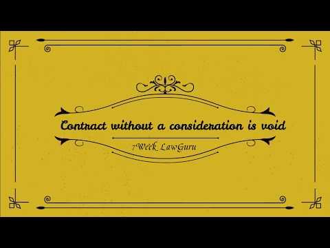 Contract without a Consideration is Void | Contract Law | Easy way | in Hindi
