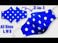 😷Very Easy New Trending Pattern Mask😷 - Face Mask Sewing Tutorial - Anyone Can Make This Mask Easily