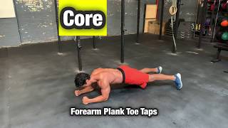 Forearm Plank Toe Taps - Core, Abs Exercise Workout